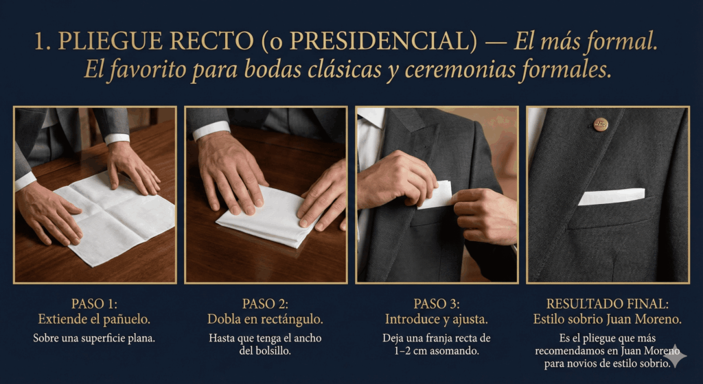 Como hacer un pliegue de pañuelo recto